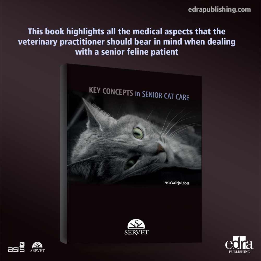 Key concepts in senior cat care - book details - veterinary book cover book - Felix Vallejo
