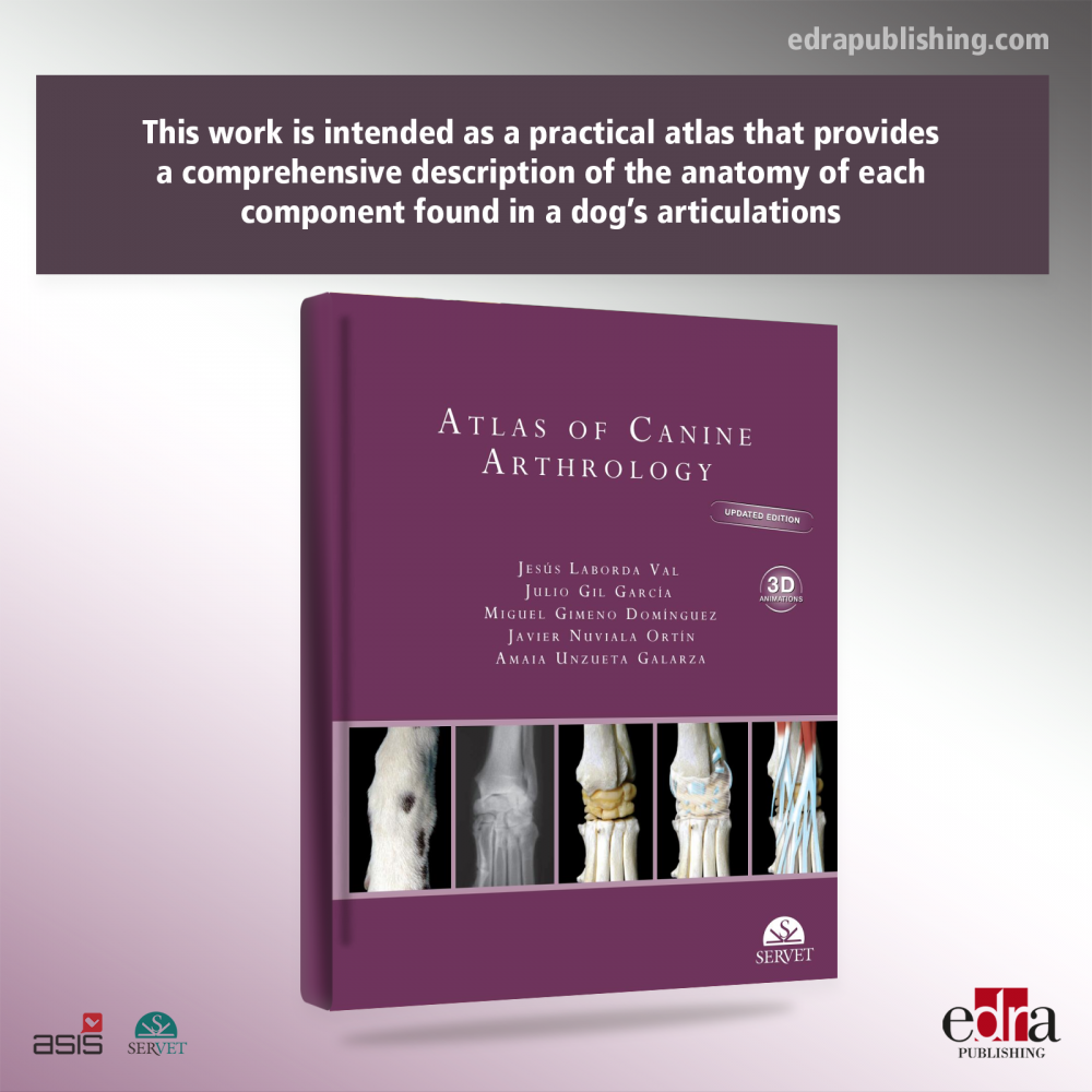Atlas of canine arthrology. Updated edition with 3d animations - Veterinary book - cover book - 9788417640750